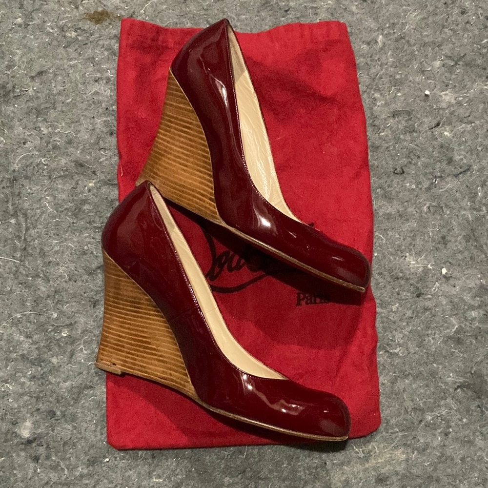 Red Christian Louboutin Wedge